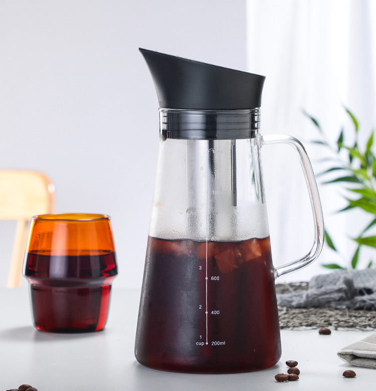 1200ml High Borosilicate Glass Cold Brew Coffee Maker with Easy to Clean  Reusable Mesh Filter Iced Coffee Pot - China Glass Coffee Pot and Coffee  Pot Glass price
