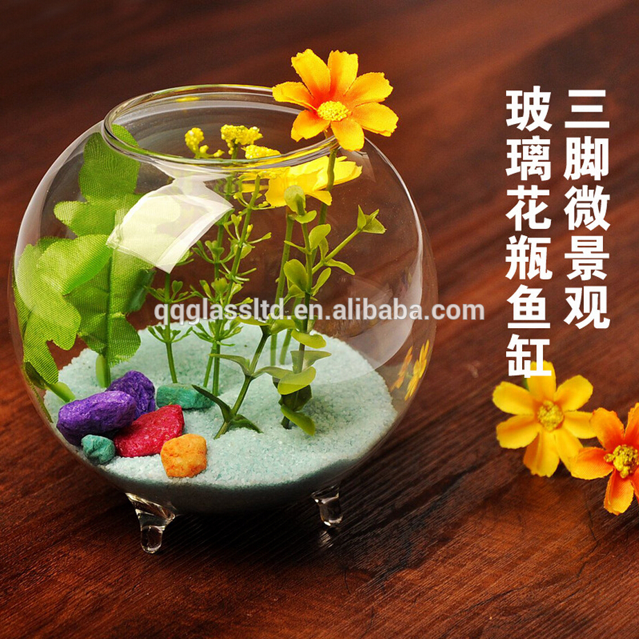 originality Three-legged glass microlandschaft vase