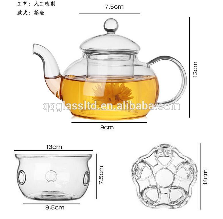 Creative gifts heat resistant transparent glass tea sets