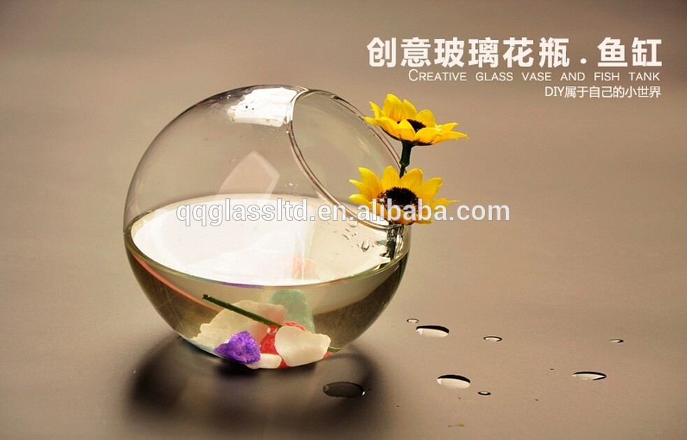 High quality desktop glass small fish tank / fish bowl