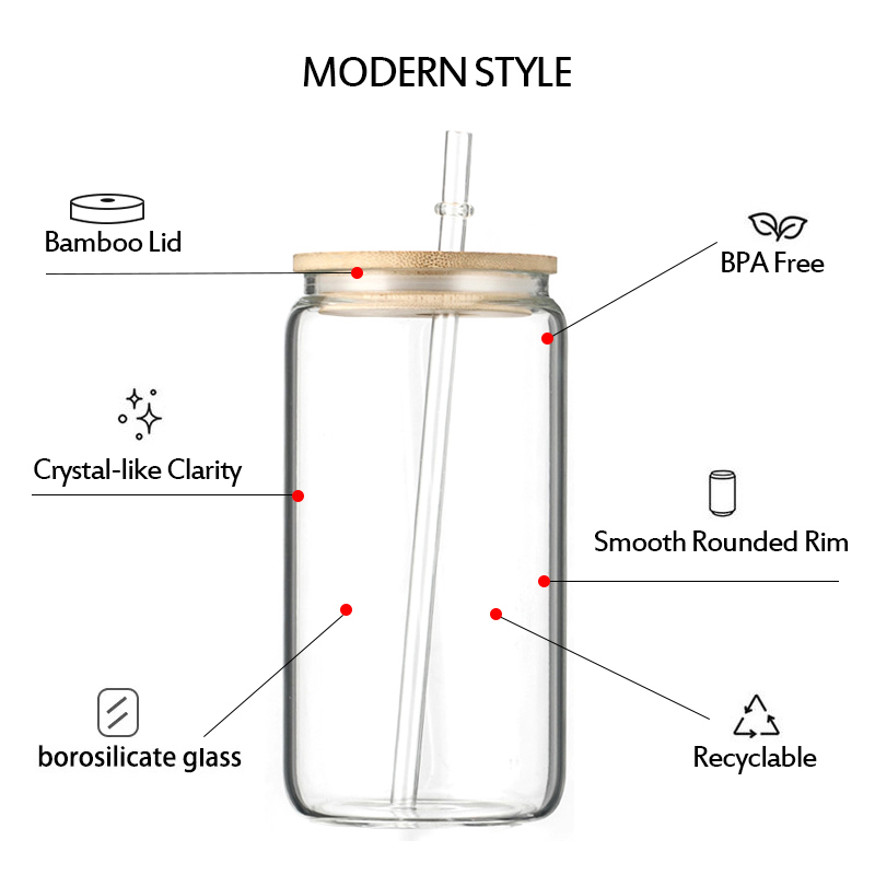 borosilicate glass cup with lid