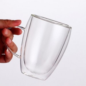 wholesale customized logo large 350ml glass cup