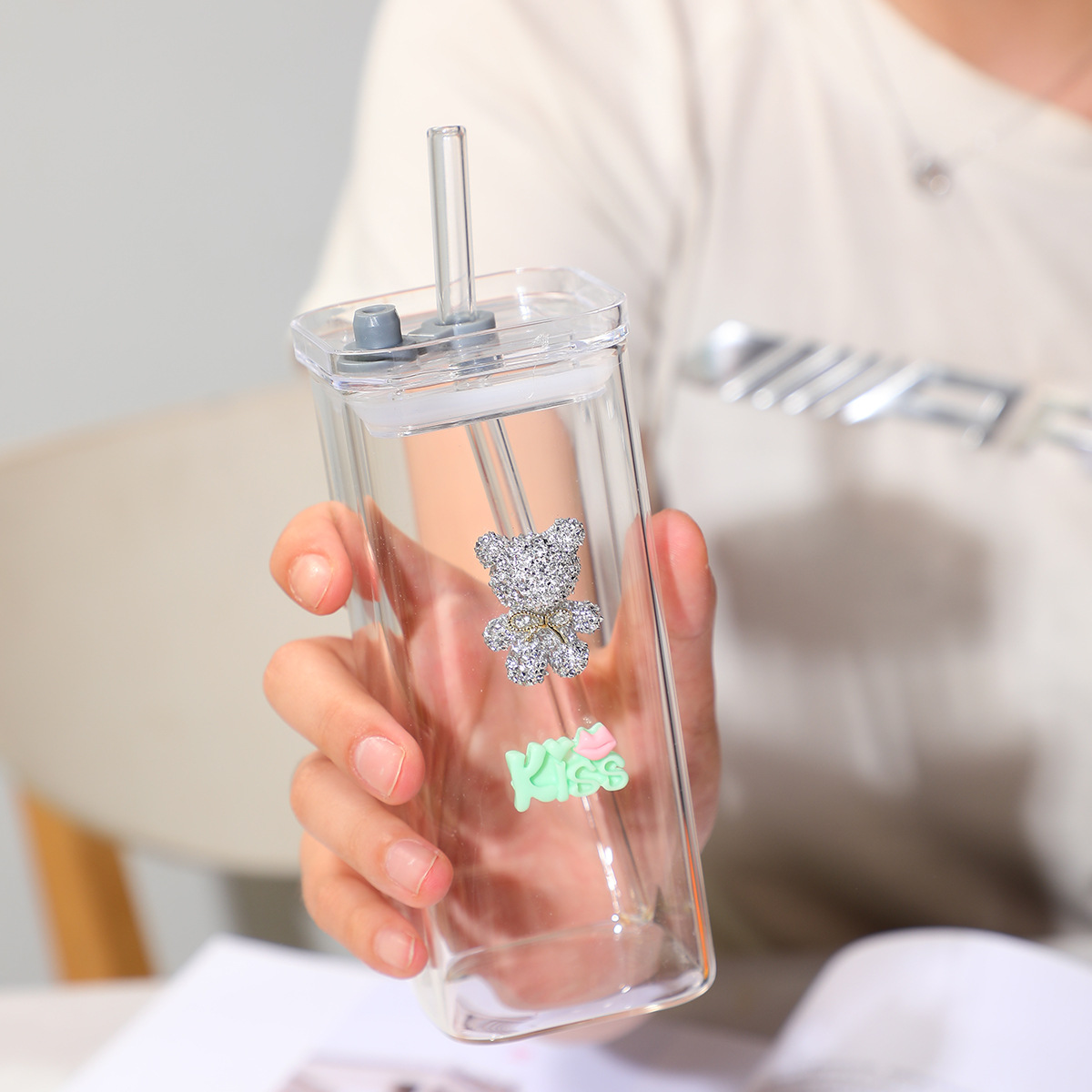 不带把小熊方杯